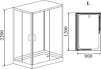 Душевая кабина Timo Helka Н-515 L 