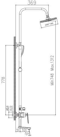 Душевая система Haiba HB24548-8 Белый Хром 