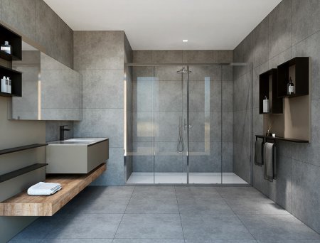 Душевая дверь Vincea Garda 170 VDS-1G2170CL профиль Хром стекло прозрачное 