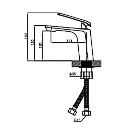 Cмеситель для раковины ViEiR V332511 Хром 
