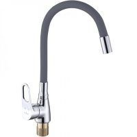 Смеситель для кухни с гибким изливом ViEiR V023521-H Хром/Серый