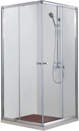 Душевой уголок Azario Greenwood 100х100 AZ-NNE1142 1000 профиль Хром стекло прозрачное 