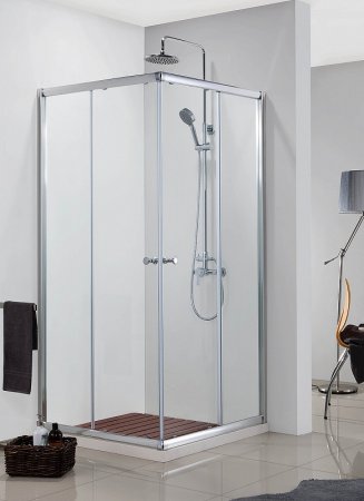 Душевой уголок Azario Greenwood 100х100 AZ-NNE1142 1000 профиль Хром стекло прозрачное 