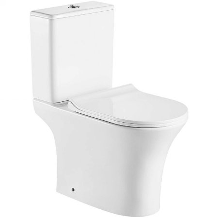 Унитаз компакт Azario Fretta Round AZ-7121 с бачком и сиденьем Микролифт 