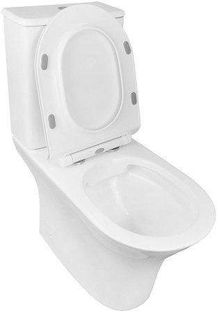 Унитаз компакт Azario Fretta Round AZ-7121 с бачком и сиденьем Микролифт 