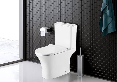 Унитаз компакт Azario Fretta Round AZ-7121 с бачком и сиденьем Микролифт 