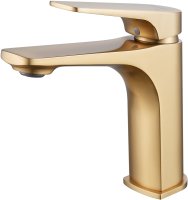 Смеситель для раковины Shevanik S4201G, золотой сатин