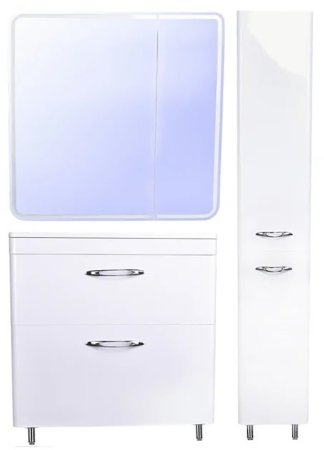 Зеркальный шкаф Style Line Каре 80 СС-00002276 с подсветкой и сенсором Белый 