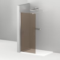 Душевая перегородка Cezares Liberta-L-1-90-120-BR-Cr стекло бронза, кронштейн 120 см