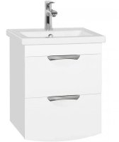 Тумба под раковину Style Line Жасмин 2 50 Люкс Plus ЛС-000010039 подвесная Белый глянец