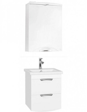 Тумба под раковину Style Line Жасмин 2 50 Люкс Plus ЛС-000010039 подвесная Белый глянец 