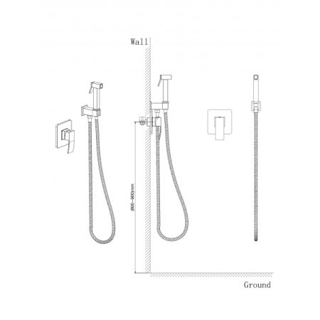 Смеситель для гигиенического душа Felice 1015 Хром 
