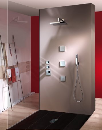 Термостат Bossini Cube 2 Outlets LP Z032203 для ванны с душем, хром 