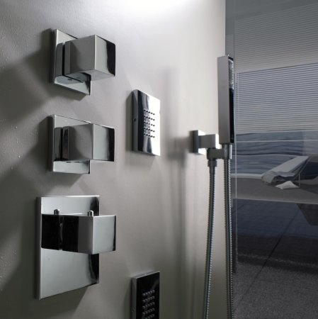 Термостат Bossini Cube 2 Outlets LP Z032203 для ванны с душем, хром 