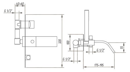Смеситель Migliore Tor ML.TOR-9006 Cr для ванны с душем 