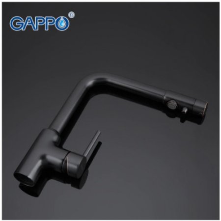 Смеситель для кухни Gappo G4390-10 Черный матовый 