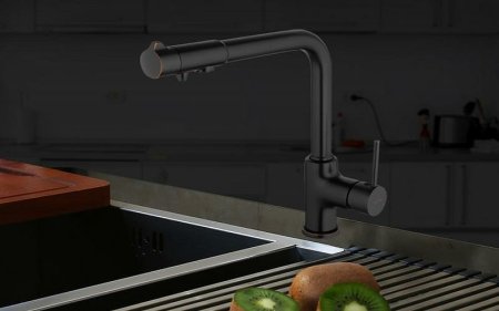 Смеситель для кухни Gappo G4390-10 Черный матовый 