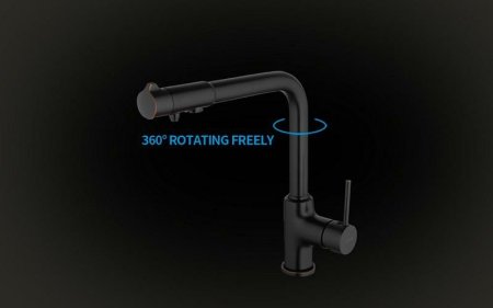 Смеситель для кухни Gappo G4390-10 Черный матовый 