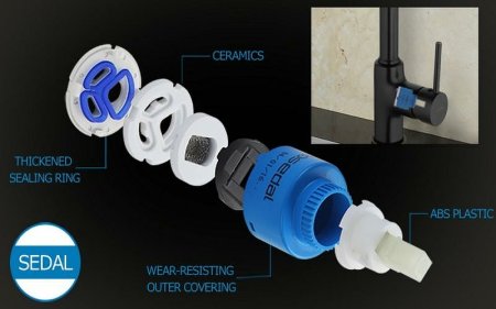 Смеситель для кухни Gappo G4390-10 Черный матовый 