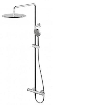 Душевая система с термостатом Bravat Waterfall F939114C-A5-RUS, хром 