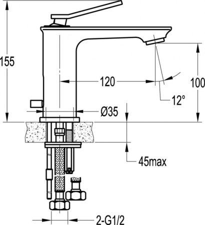Смеситель Cezares City CITY-LS-01 для раковины, хром 