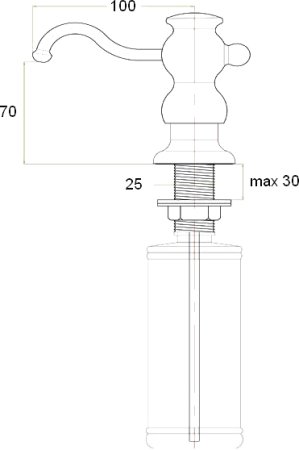 Дозатор Zorg ZR-25 черный 