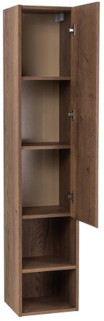 Шкаф пенал подвесной BelBagno с распашной дверцей и открытой полкой, правосторонний KRAFT-1600-1A-SC-RT-R Rovere Tabacco 