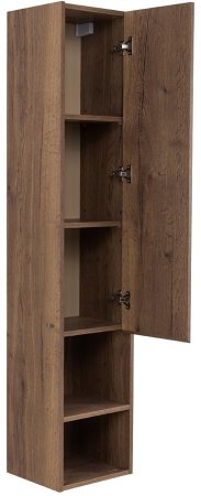 Шкаф пенал подвесной BelBagno с распашной дверцей и открытой полкой, правосторонний KRAFT-1600-1A-SC-RT-R Rovere Tabacco 