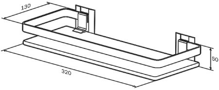 Стеклянная полка AM.PM Sense L A7455100 Серебристая 