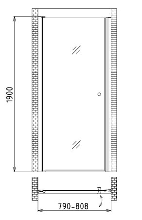 Душевая дверь Gemy New Rockcoco S03190A 