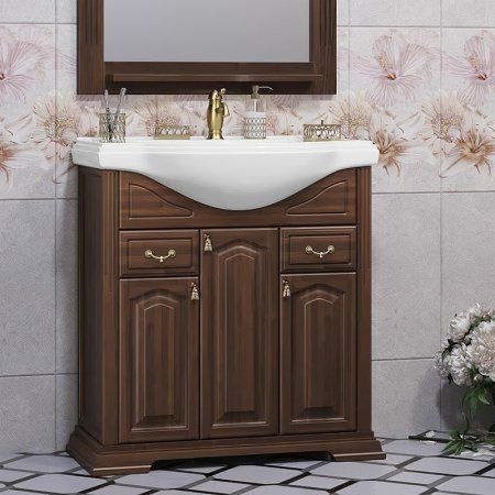 Тумба под раковину Opadiris Риспекто 80 00-00006025 Орех антикварный 