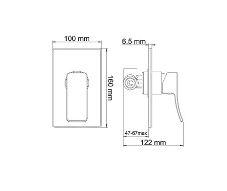 Смеситель WasserKRAFT Exter 1651 с внутренней частью, для душа светлая бронза 