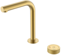 Смеситель для раковины автоматический на 2 отв. Boheme TECH Nikel Brush золото матовое