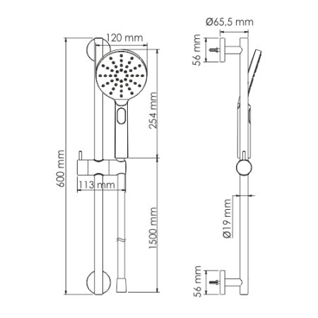 Душевой гарнитур WasserKRAFT A144 