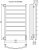 Электрический полотенцесушитель Terminus Классик П8 500x850 4660059580210 Хром 