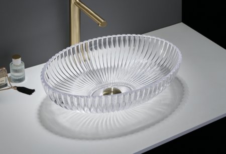 Раковина-чаша CeramaLux 51 GL49 Прозрачная 