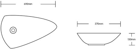Раковина-чаша Ceruttispa 69 CR7014 СТ9576 Белая 