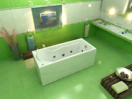 Акриловая ванна Bas Мальта 170x75 см с гидромассажем 
