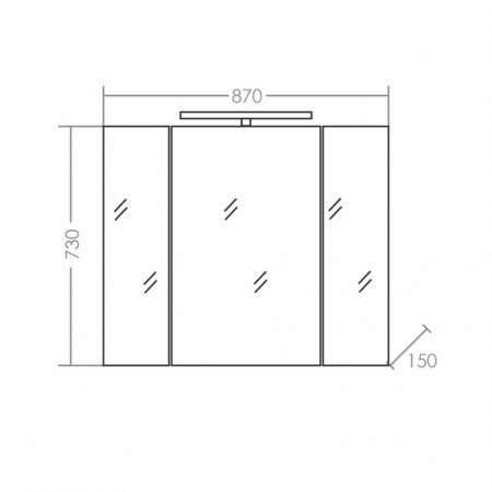 Зеркало-шкаф СаНта Стандарт 90 с подсветкой 