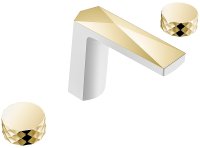 Смеситель для раковины Boheme Venturo 150-WG-DIAMOND Белый Золото