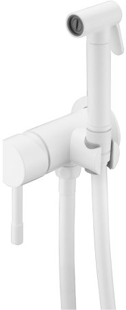 Гигиенический душ со смесителем Boheme Uno 467-MW Белый матовый 