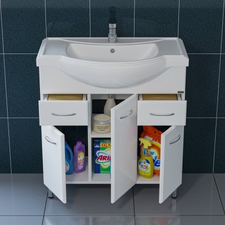 Тумба Санта Эльбрус 80 с умывальником Классик 80 