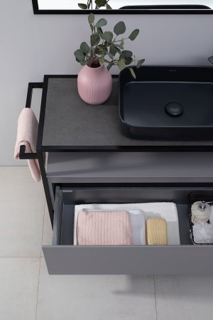 Полотенцедержатель для тумбы Allen Brau Priority 1.31007.BB Черный браш 