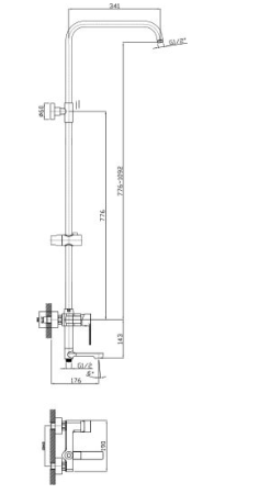 Душевая система Rush ST4235-30 Хром 