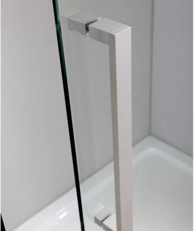 Душевой уголок Black&White Stellar Wind S208 80х120 2088012 профиль Серебристый хром стекло прозрачное 