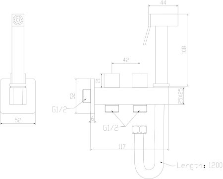 Смеситель для гигиенического душа Savol (S-FXQ011C) 