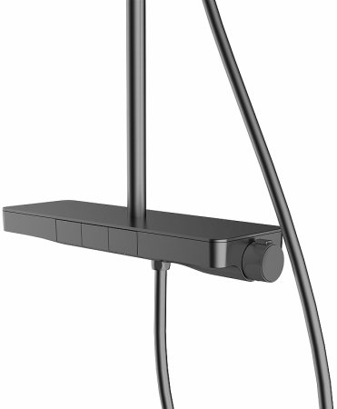 Душевая система Vincea Inspire VSFS-3I12TGM с термостатом Вороненая сталь 