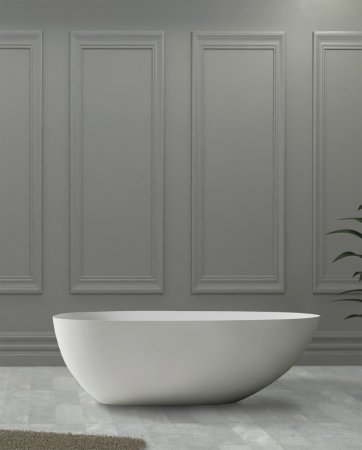 Ванна из искусственного камня ABBER Stein AS9611-1.7 белая матовая 