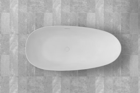 Ванна из искусственного камня ABBER Stein AS9611-1.7 белая матовая 