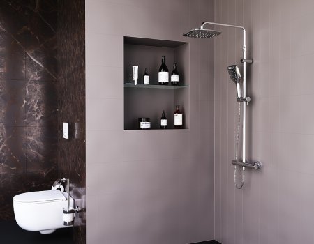 Душевая система Damixa Option DX218092000 с термостатом Хром 